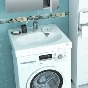 Раковина над стиральной машиной СанТа Луна 60х60 с кронштейнами