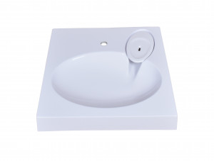 Раковина над стиральной машиной Stella Polar Миро 60x60 с кронштейнами, белая