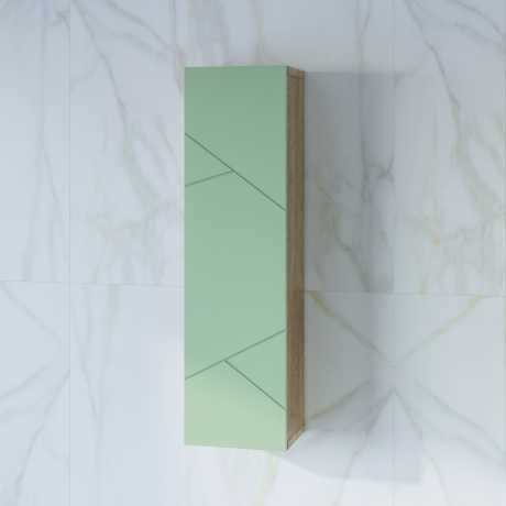 Шкаф навесной Бриклаер Кристалл 20 фисташка/дуб гранж песочный