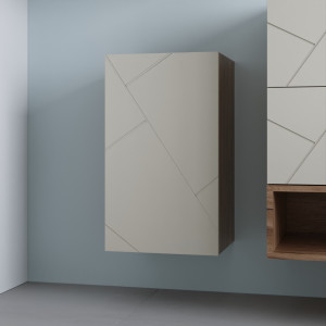 Шкаф навесной Бриклаер Кристалл 35х60 латте/дуб крафт табачный