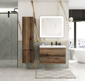 Шкаф-пенал подвесной Art&Max Techno 40 Дуб бомонд лофт левый