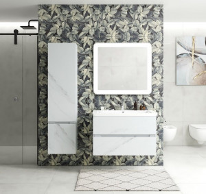 Шкаф-пенал подвесной Art&Max Techno 40 Монти мрамор левый