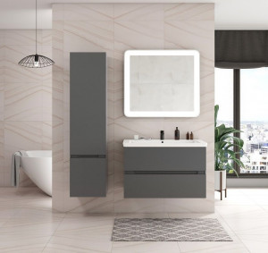 Шкаф-пенал подвесной Art&Max Techno 40 Смоки софт левый