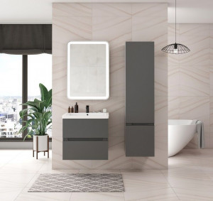 Шкаф-пенал подвесной Art&Max Techno 40 Смоки софт правый