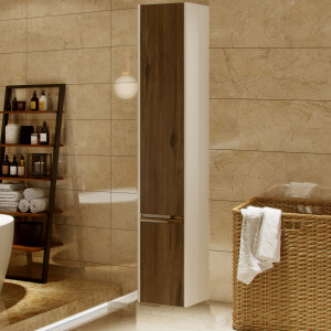 Шкаф-пенал Акватон Капри 30 L, таксония темная, подвесной