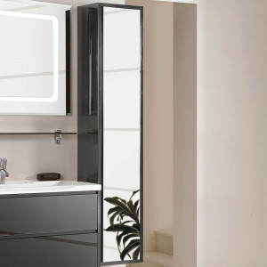 Шкаф-пенал Акватон Римини 35 черный