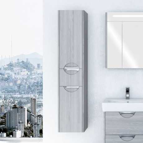 Шкаф-пенал Акватон Сильва L дуб фьорд, с бельевой корзиной