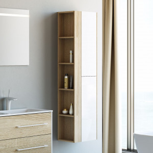 Шкаф-пенал Aqwella 5 stars Miami 40 дуб сонома