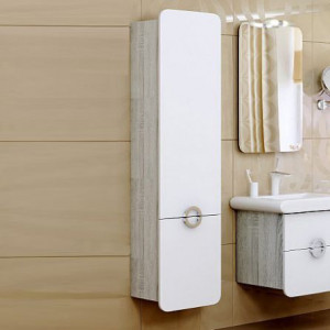 Шкаф-пенал Aqwella Аликанте 40 L седой дуб