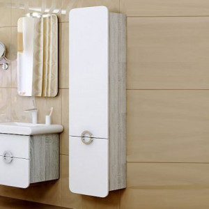 Шкаф-пенал Aqwella Аликанте 40 R седой дуб