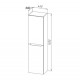 Шкаф-пенал BelBagno Etna 40 L Rovere Bianco — рис. 3