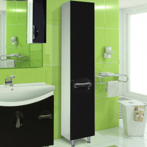 Шкаф-пенал Bellezza Лагуна 35 R черный