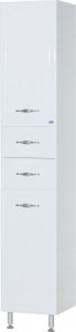 Шкаф-пенал Bellezza Стелла 35 напольный L белый 2 ящика с б/к
