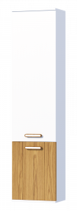 Шкаф-пенал Brevita Alskar 40 подвесной левый светлое дерево\белый