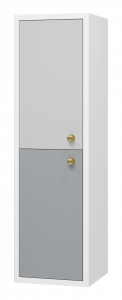 Шкаф-пенал Brevita Анастейша 35 подвесной левый серый белый