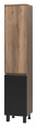 Шкаф-пенал Brevita Dakota 35 подвесной/напольный левый дуб галифакс черный