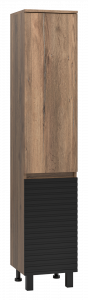 Шкаф-пенал Brevita Dakota 35 подвесной/напольный правый дуб галифакс черный