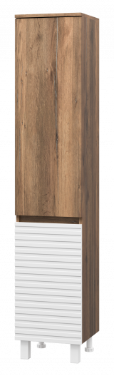 Шкаф-пенал Brevita Dakota 35 универсальный левый дуб галифакс олово/белый