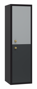 Шкаф-пенал Brevita Кристиан 35 подвесной правый черный серый