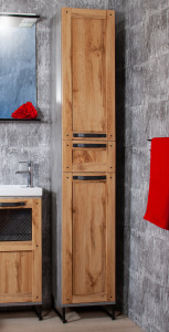 Шкаф-пенал Бриклаер Лофт 34 с бельевой корзиной