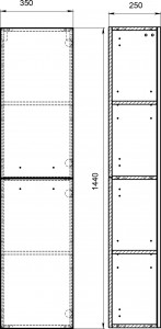 Шкаф-пенал Cersanit Melar