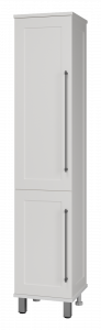 Шкаф-пенал Misty Марта 35 левый подвесной/напольный с бельевой корзиной белый