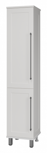 Шкаф-пенал Misty Марта 35 левый подвесной/напольный с бельевой корзиной белый