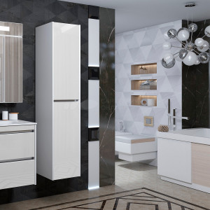 Шкаф-пенал Opadiris Фреш 35 белый вар.2