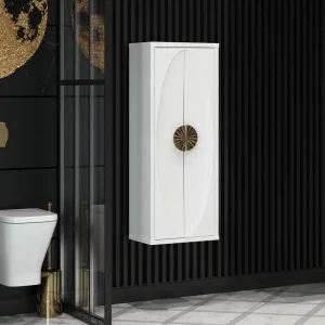 Шкаф-пенал Opadiris Ибица 45 белый/золото