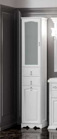 Шкаф-пенал Opadiris Риспекто 40 L с корзиной белый матовый