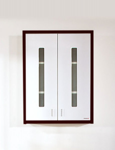 Шкаф Бриклаер Бали 60 венге, белый глянец