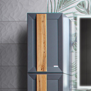 Шкаф Бриклаер Берлин 60 подвесной оникс серый