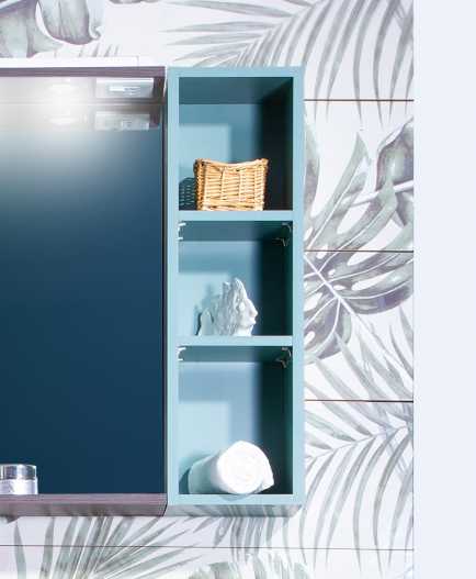 Шкаф Бриклаер Кристалл 20 открытый софт графит/ясень анкор