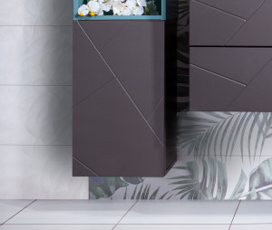 Шкаф Бриклаер Кристалл 60x35 софт графит/ясень анкор