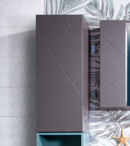 Шкаф Бриклаер Кристалл 90 софт графит/ясень анкор