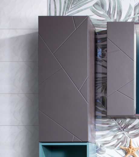 Шкаф Бриклаер Кристалл 90 софт графит/ясень анкор