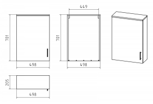 Шкаф Misty Купер 50 навесной белый левый