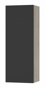 Шкаф Misty Поло 30 подвесной универсальный антрацит/дуб галифакс белый