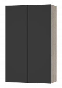 Шкаф Misty Поло 50 подвесной антрацит/дуб галифакс белый