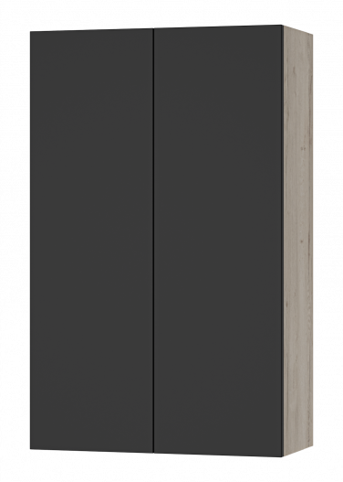 Шкаф Misty Поло 50 подвесной антрацит/дуб галифакс белый