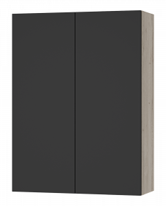 Шкаф Misty Поло 60 подвесной антрацит/дуб галифакс белый
