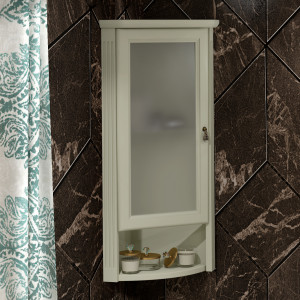 Шкаф Opadiris Клио 32 L, угловой, слоновая кость, матовое стекло