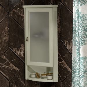 Шкаф Opadiris Клио 32 R, угловой, слоновая кость, матовое стекло