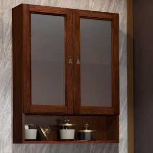 Шкаф Opadiris Клио 63 орех антикварный, матовое стекло