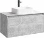 Тумба для комплекта Aqwella 5 stars Mobi 100 бетон светлый, без сменных элементов — рис. 1