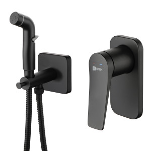 Смеситель Lemark Bronx LM3719BL с гигиеническим душем встраиваемый чёрный