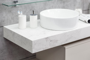 Столешница Velvex Unit 140, белый мрамор