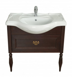 Тумба c раковиной Roca America Evolution L 85 дуб тёмный шоколад