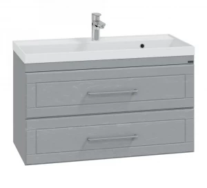 Тумба c раковиной СанТа Венера 100 дуб серый подвесная