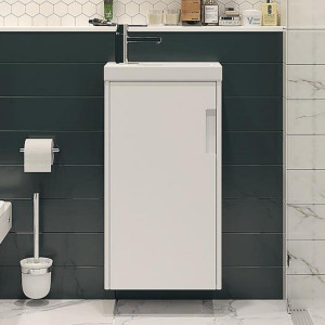 Тумба c раковиной Velvex Klaufs 40 подвесная белая